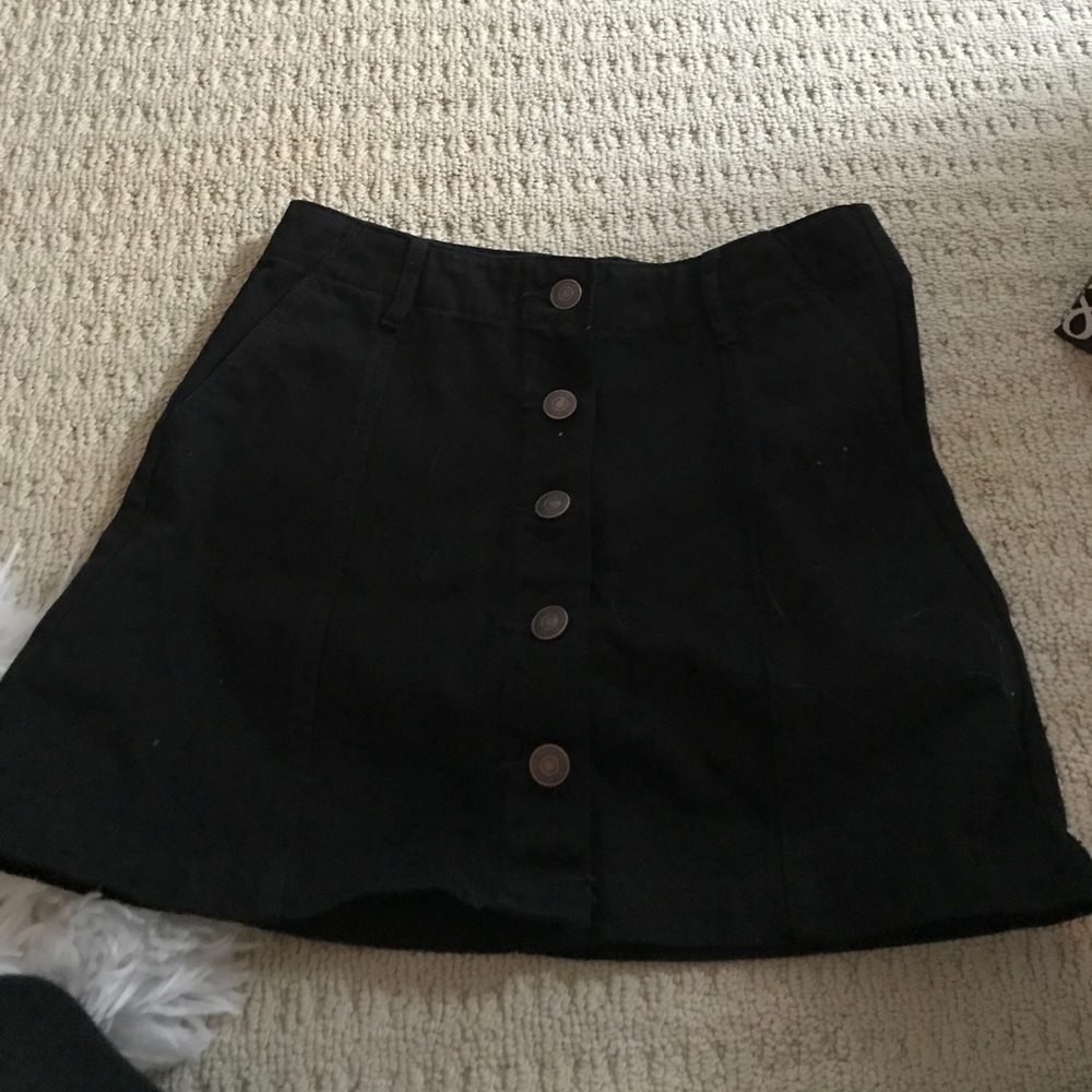 Black denim skirt, size 28
